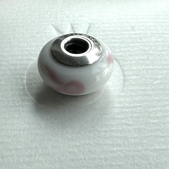 Authentic Pandora Pink Ribbon Dangle Charm - Picture 5 of 5